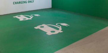 electric vehicle charging station markings