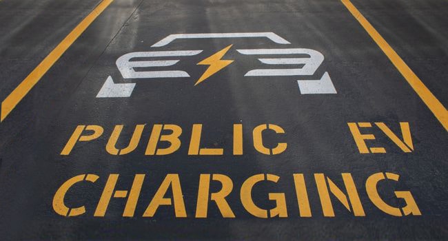 public ev charging bay markings