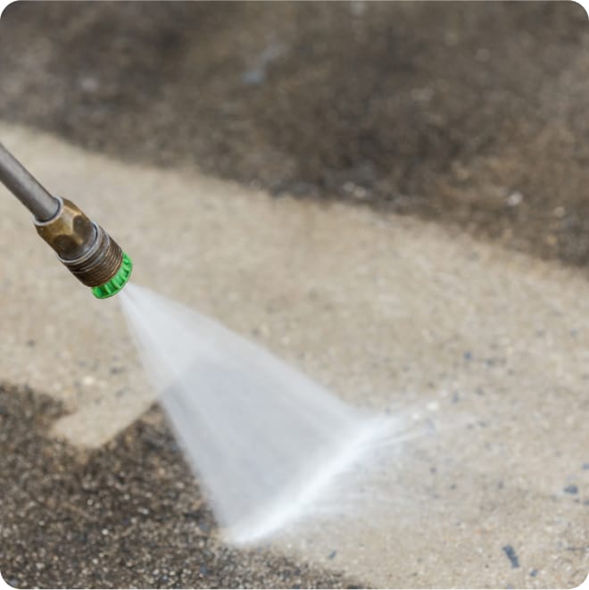 pressure washing concrete sidewalks