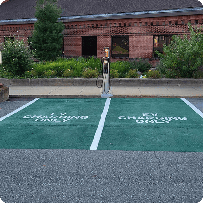 ev charging only stencil