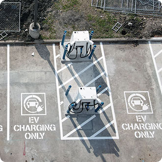 EV Charging Spot in Parking Lot