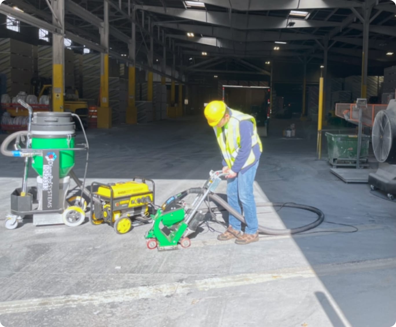 removal of warehouse floor markings