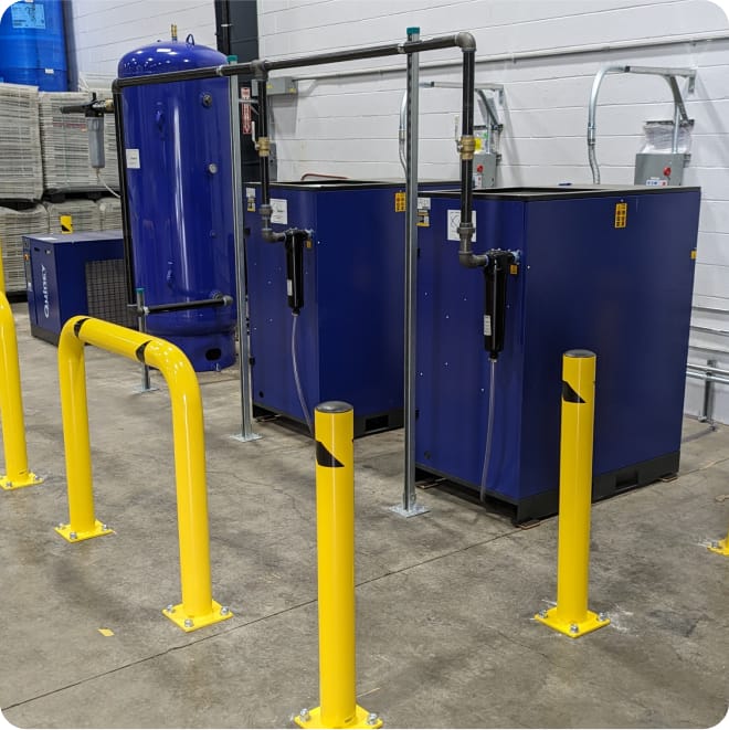 warehouse bollard install