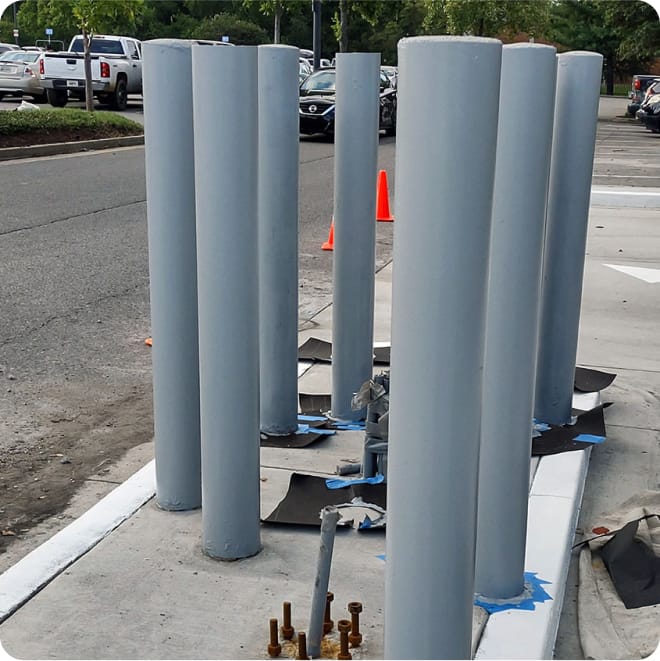 professional bollard installation