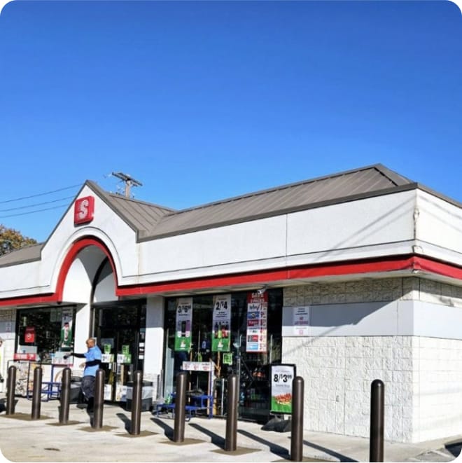bollard install at gas station
