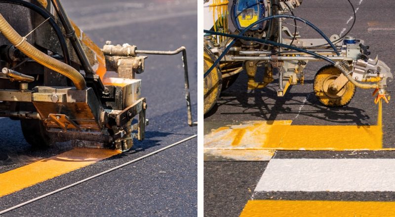 thermoplastic marking application versus traffic paint application