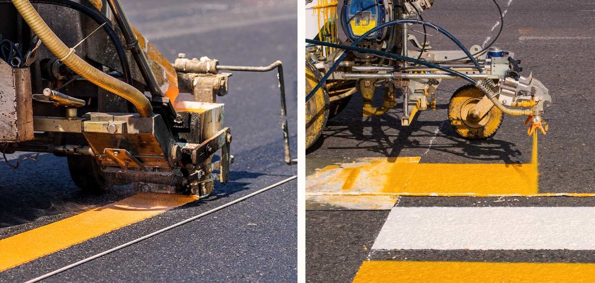 thermoplastic marking application versus traffic paint application