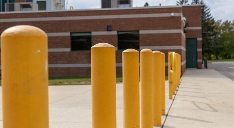 bollard installation at commercial property
