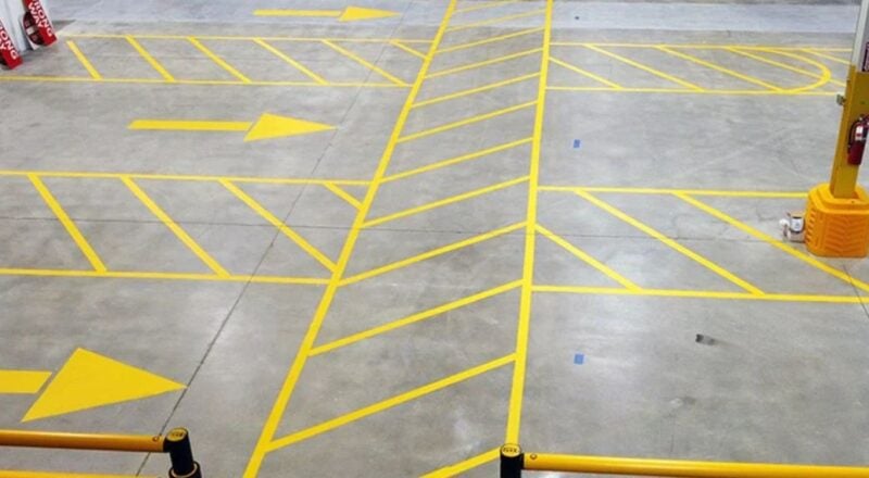 5s floor markings in a warehouse