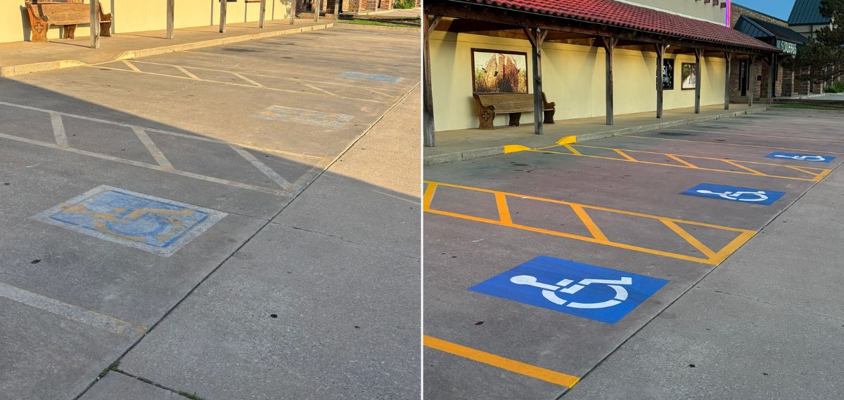 before and after ada markings
