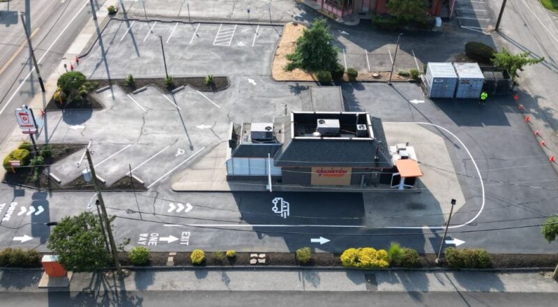 reduce parking lot accidents with striping and traffic flow