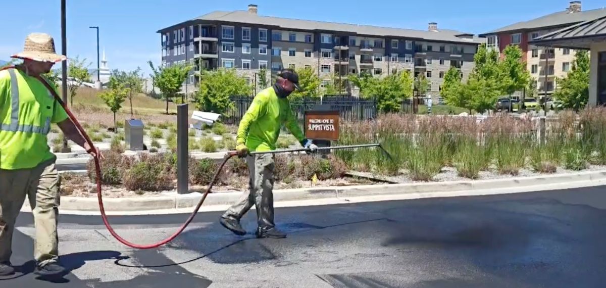 sealcoating parking lot to reduce accidents