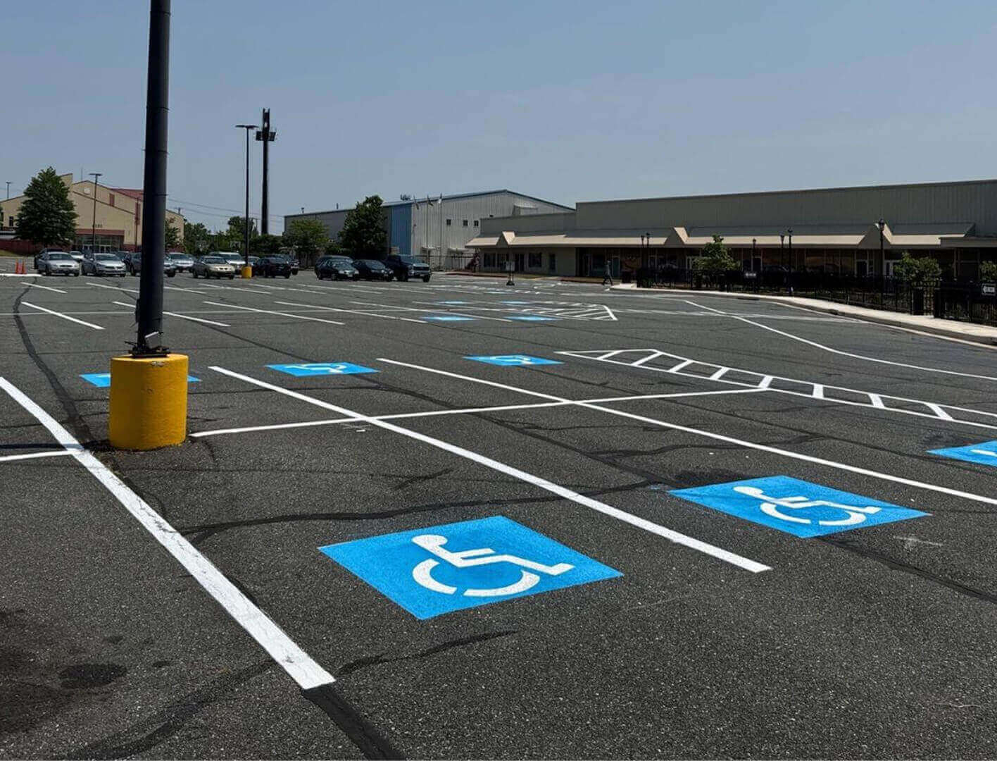 ada markings in church parking lot